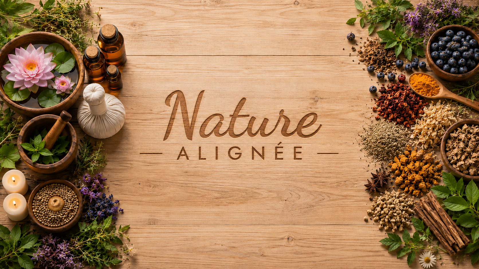 Le chemin vers l'équilibre — sentier en bois dans la nature